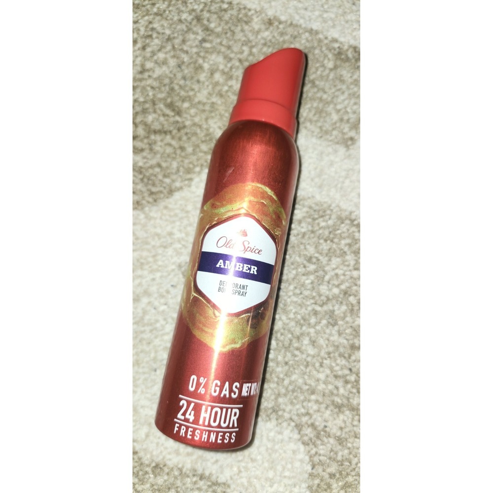 OLD SPICE AMBER Deodorant Body Spray 0% Gas 24 Hour Freshness 140ml
